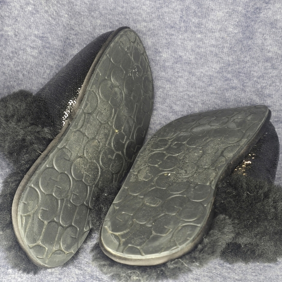 UGG Size 8 Women Scuffette II Mirror Ball Sequin Black Slippers Slip On flat - Picture 7 of 7